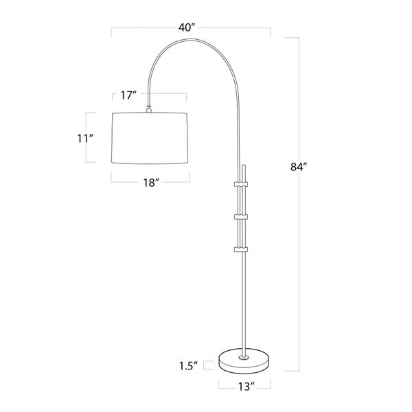 Arc Floor Lamp With Fabric Shade